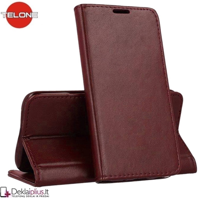 Telone dirbtinos odos dėklas - bordo spalvos (Huawei Honor Magic 7 Lite) Telone dirbtinos odos dėklas - bordo spalvos (Huawei Honor Magic 7 Lite)